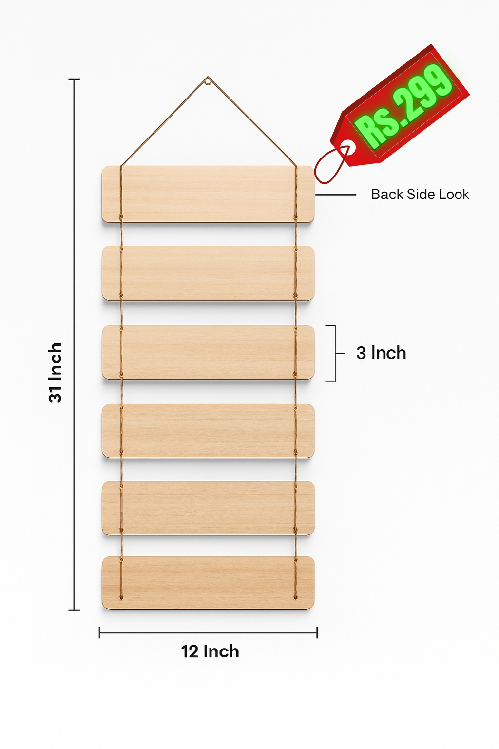 💖 Premanand Ji Krishna Mantra Wooden Wall Hanging | Spiritual Home Décor